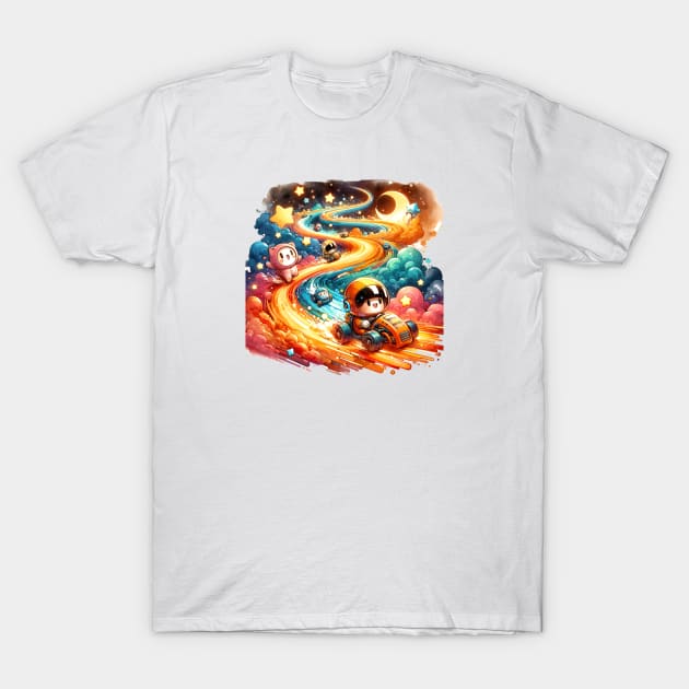 Cosmic Raceway Adventure Cute Tee T-Shirt by deanisadea21